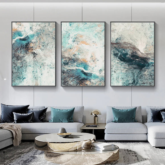 Turquoise Marble Canvas Wall Print