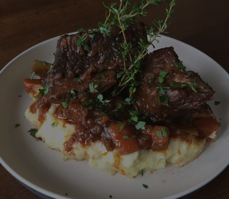 Braised Short Ribs with Red Wine and Rosemary