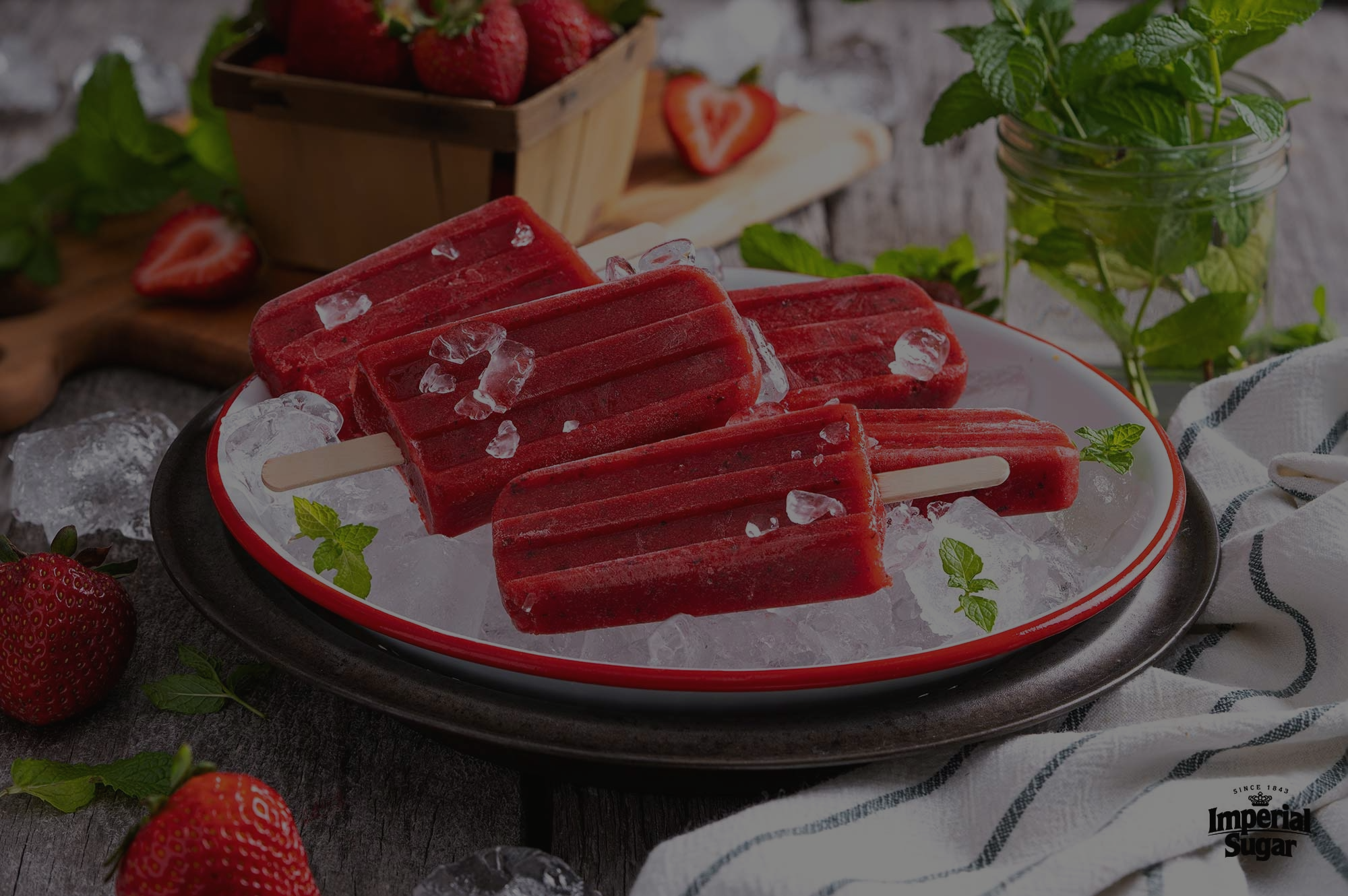 Strawberry Basil Lemonade Popsicles