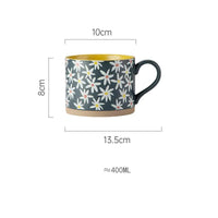 Nordic Painted Flowers Ceramic Coffee Mugs