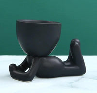 Ceramic Black Figure Flower Pots