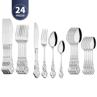 4Pcs Gold Royal European Cutlery Set (Stainless Steel)