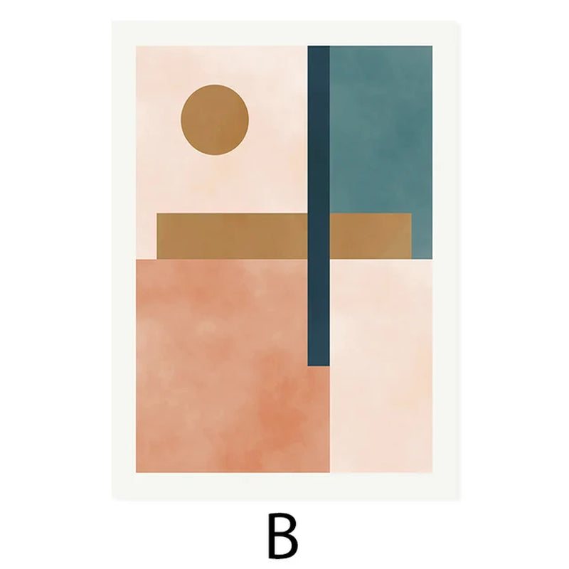 Modern Beige Abstract Wall Prints