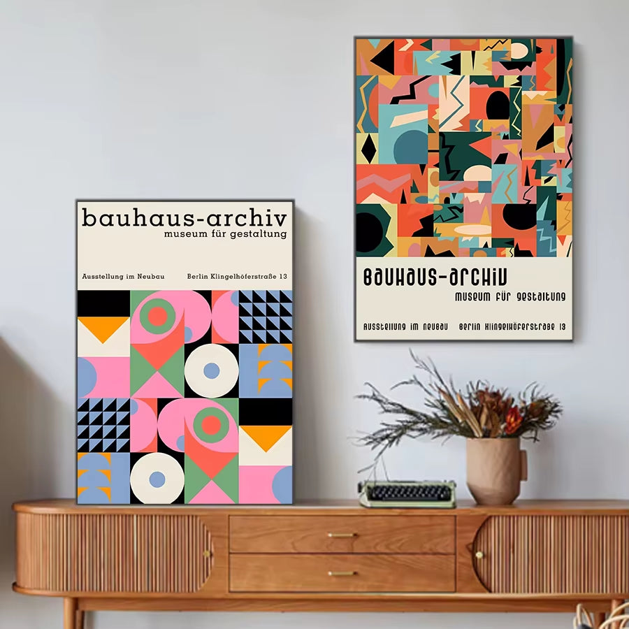 Bauhaus Colorful Geometric Wall Prints