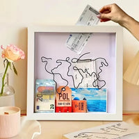 Travel-Themed Shadow Box Photo Frame