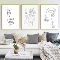 Abstract Line Couple Wall Prints