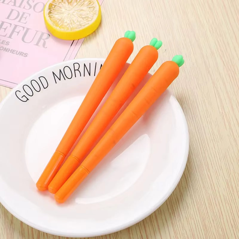 Simulation Carrot Gel Pen Creative 0.38Mm Ink Cute Kawaii Student Promotional Pens Gift School Office Signature Writing Supplies