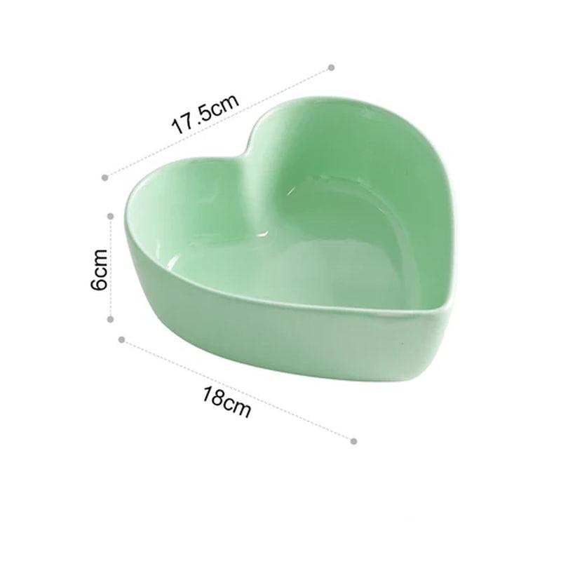 Heart-Shaped Ceramic Bowls