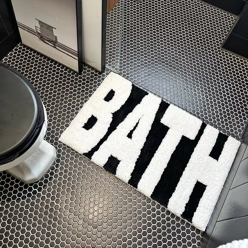 Ins Style Non-Slip Bathroom Mats Fluffy Soft Floor Carpet Highly Absorbent Rugs for Bathtub Tufted Shower Rug Entrance Door Mat