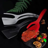 2-in-1 Nylon Grip Spatula Tongs