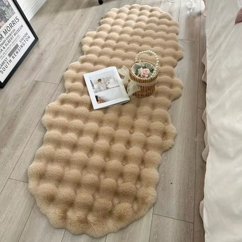 Plush Irregular Bubble Fleece Area Rug