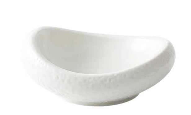 Simple Shaped White Ceramic Dinner Bowl