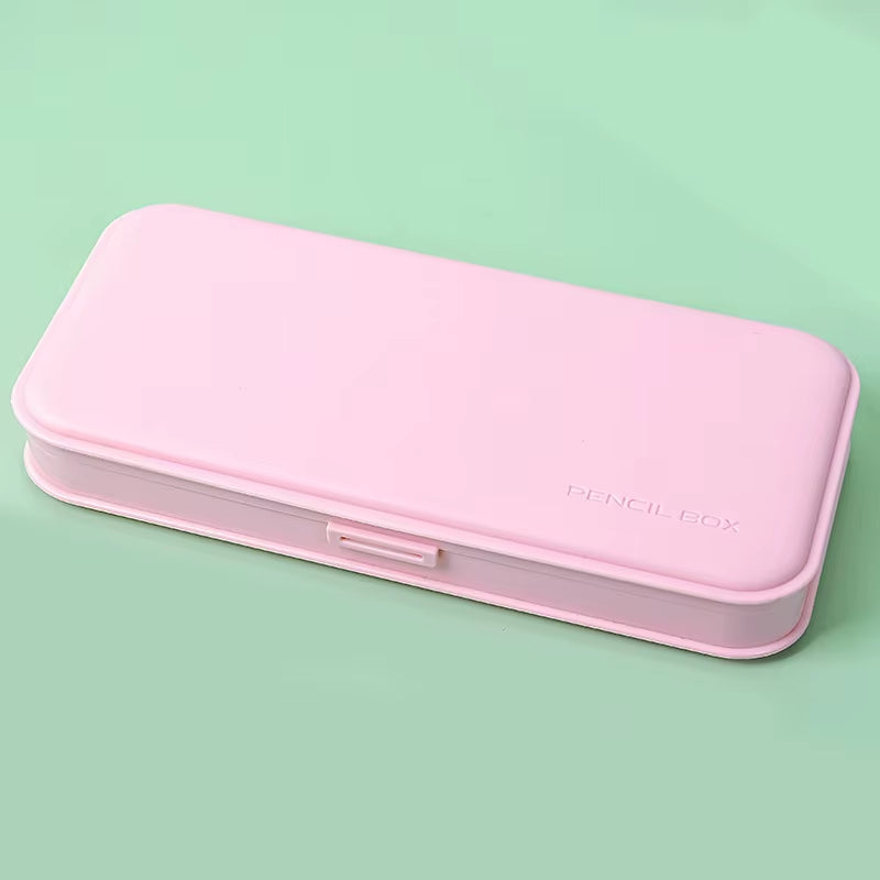 Kawaii Macaron Style Pencil Cases High Capacity Pen Boxs Simple Cute Stationery Storage School Office Supplies for Kids Gift