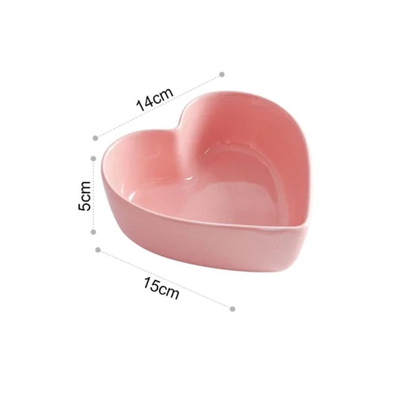 Heart-Shaped Ceramic Bowls