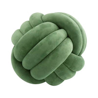 Soft Round Knotted Velvet Pillow