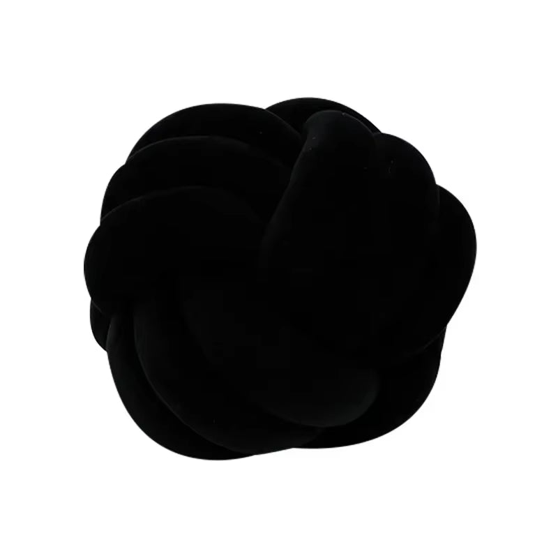 Soft Round Knotted Velvet Pillow