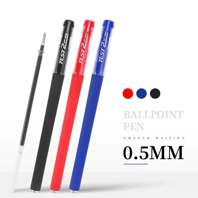 Gel Pens Set 0.5Mm Black Blue Red Refill Gel Pen Bullet Tip School & Office Supplies Stationery Kawaii Accessories Stationery