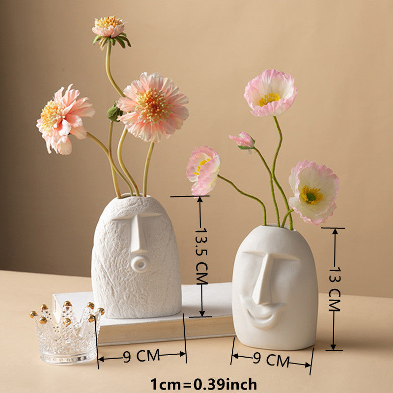 Nordic Style Face-Shaped Vases