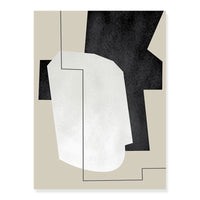 Beige and Black Lined Wall Prints