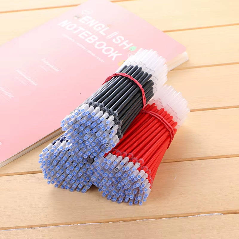 6Pcs Gel Pen Set Black Blue Red Ink 0.5Mm Refill Replaceable Ballpoint Pen Students School&Office Supplies Stationery