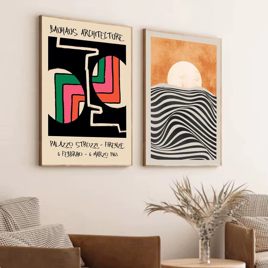 Bauhaus Colorful Geometric Wall Prints