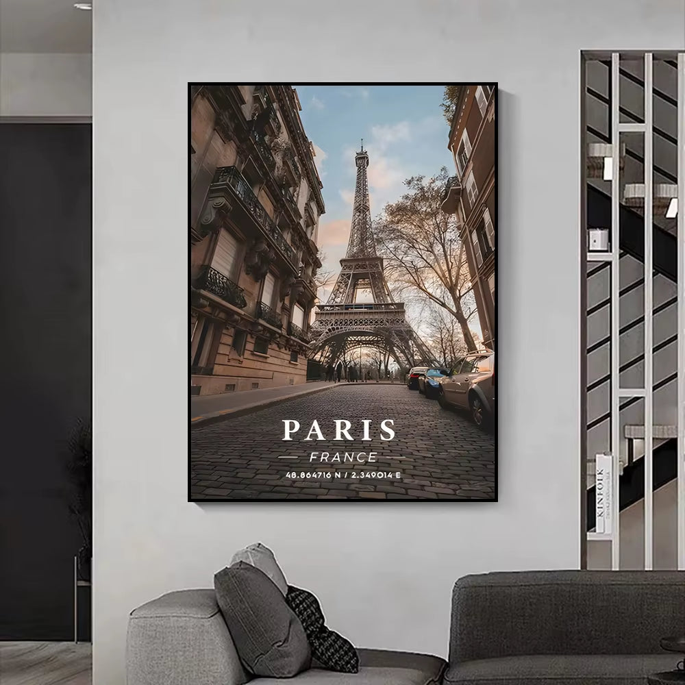 Paris Tower Seasonal Landscape Wall Prints