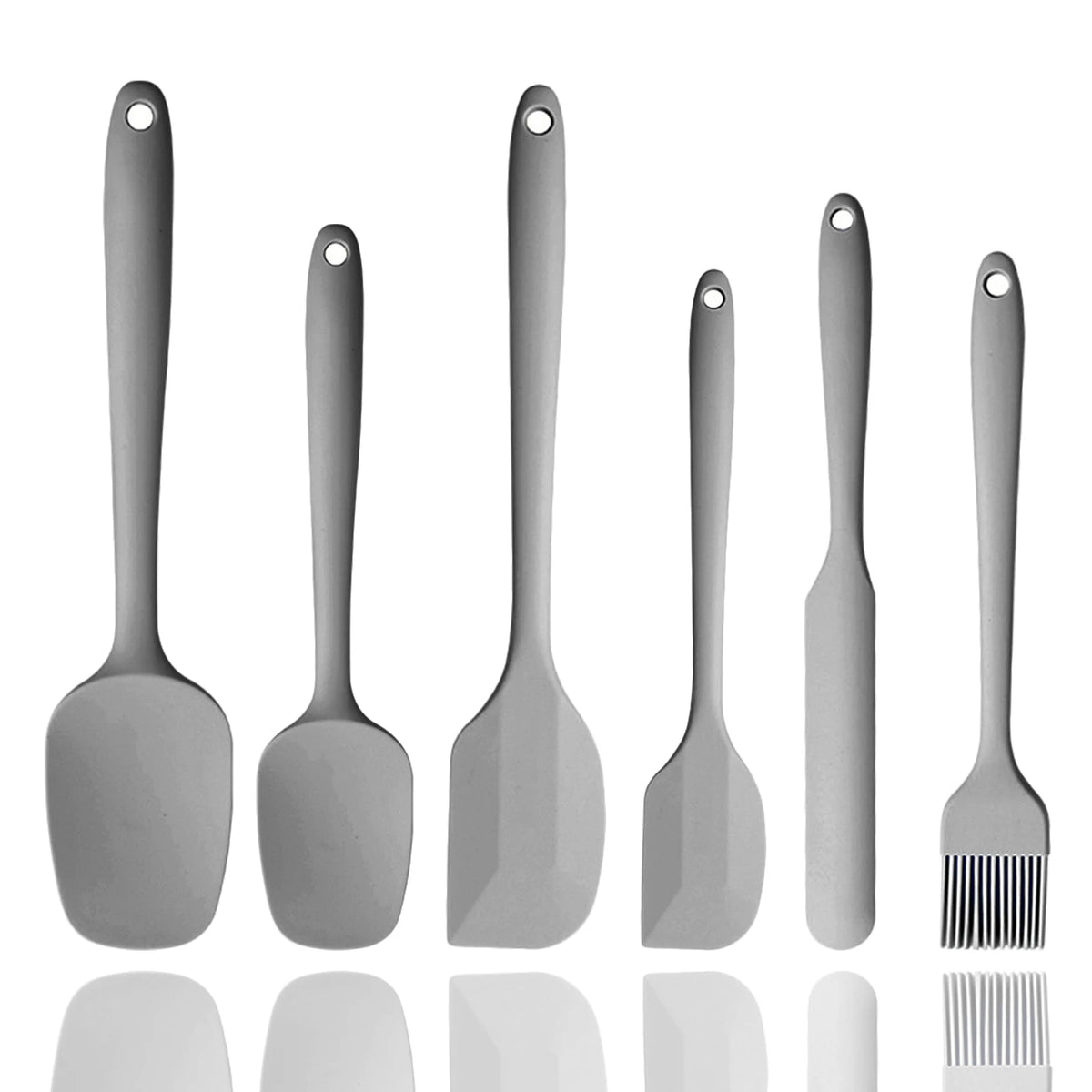 6Pcs Food Grade Silicone Spatula Set