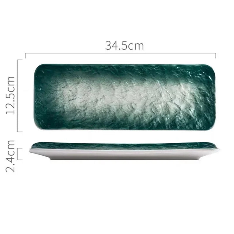 Stone Strip Ceramic Serving Plates