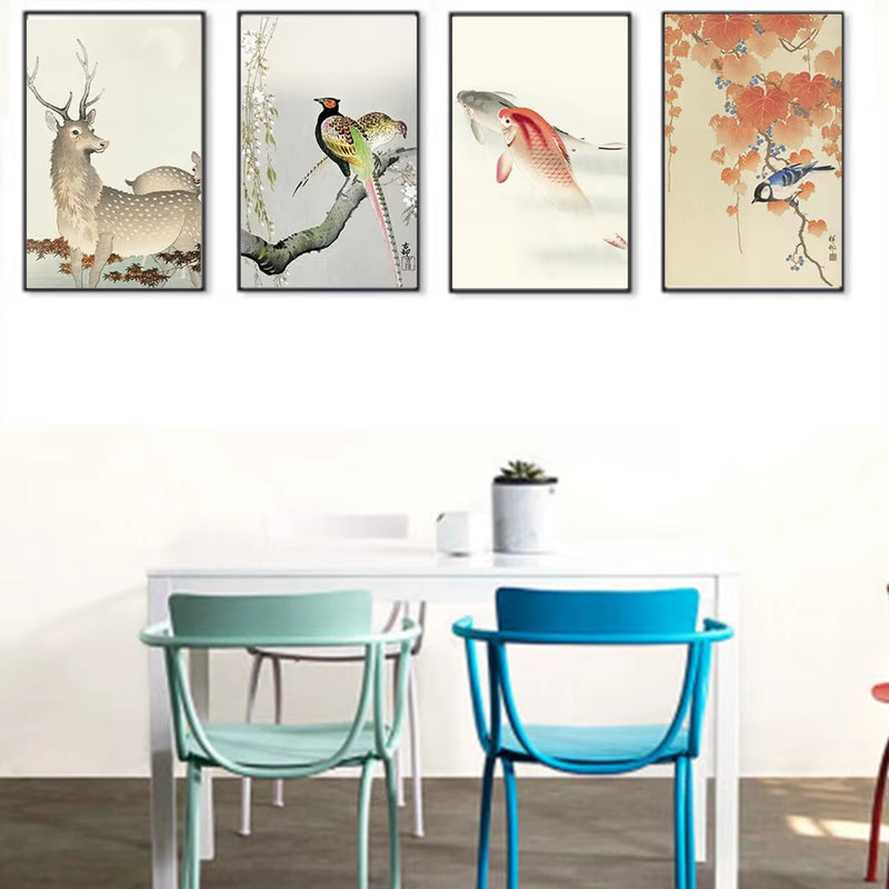 Vintage Animal Landscape Wall Prints