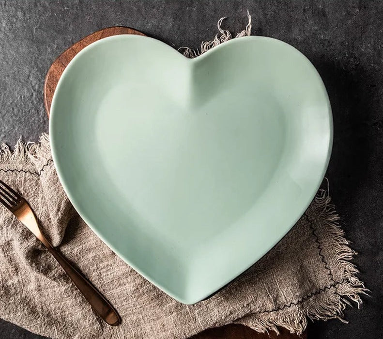 Morandi Heart-Shaped Ceramic Plates