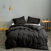 Simple One-Piece Solid Duvet Cover