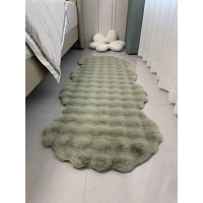 Plush Irregular Bubble Fleece Area Rug