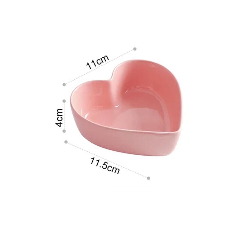 Heart-Shaped Ceramic Bowls