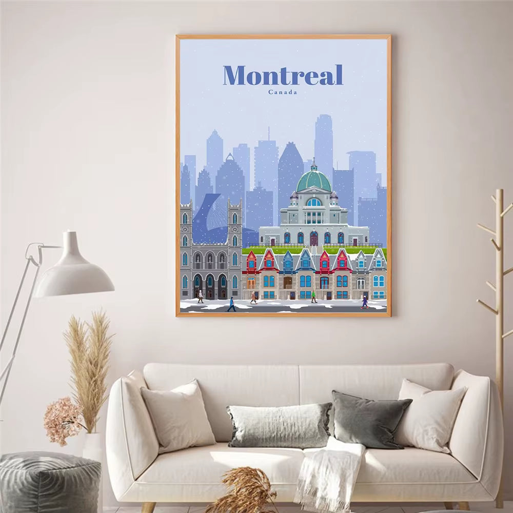 Modern City Landscape Wall Prints