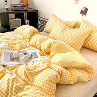 Trendy Reversible Plaid Duvet Cover