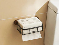 Wooden Metal Tissue Box & Toilet Paper Holders