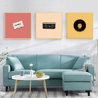 Colorful Microphone & Headphone Wall Prints