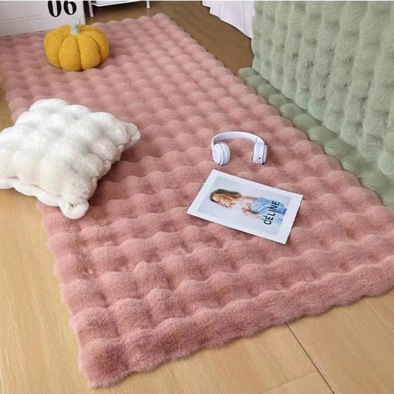 Faux Rabbit Hair Plush Rug