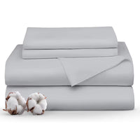 Soft 100% Egyptian Cotton Bed Sheets Set, 1000 Thread Count 4/6Pcs Bedding Set, Luxury Silky Fitted and Flat Bedsheet Pillowcase