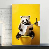 Funny Animal Bathroom Wall Prints