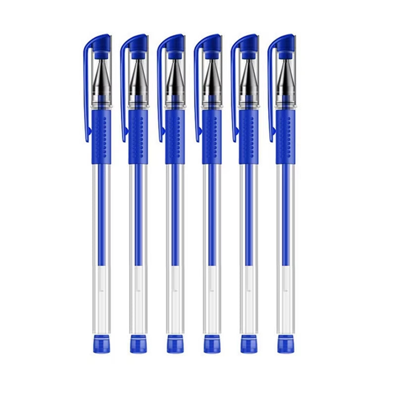 6Pcs Gel Pen Set Black Blue Red Ink 0.5Mm Refill Replaceable Ballpoint Pen Students School&Office Supplies Stationery