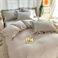 Pure Cotton Duvet Cover with Ruffles