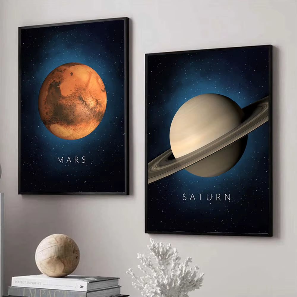 Planet, Sun, & Moon Wall Prints