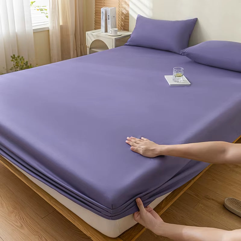 100% Waterproof Mattress Covers Protector Adjustable Non-Slip Bed Fitted Sheet with Elastic Band for Queen King 90/140/160/200