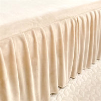 Elegant Velvet Bed Skirt Cover