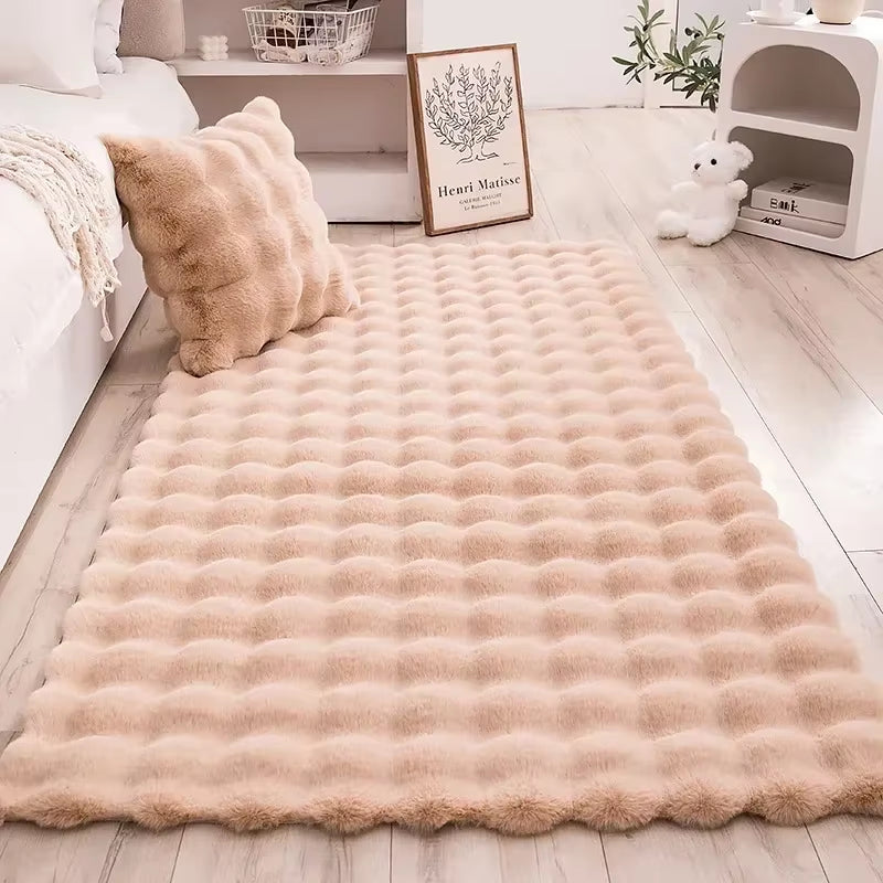 Faux Rabbit Hair Plush Rug