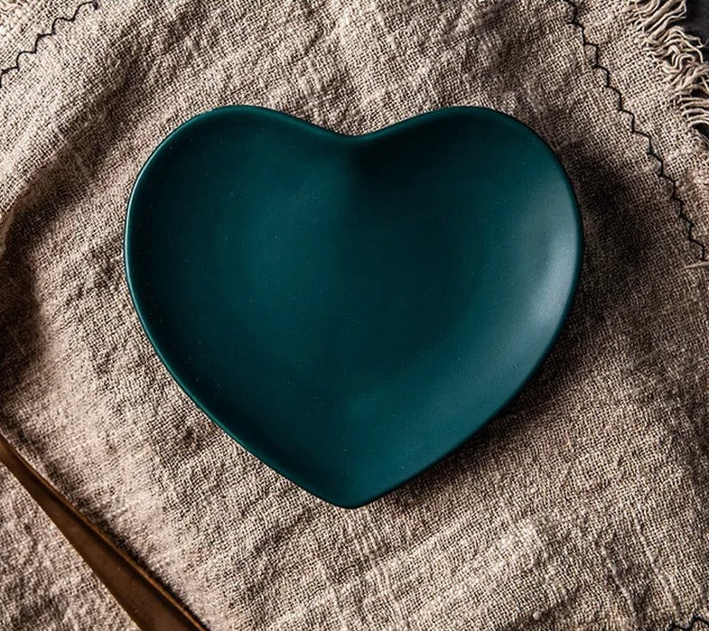 Morandi Heart-Shaped Ceramic Plates