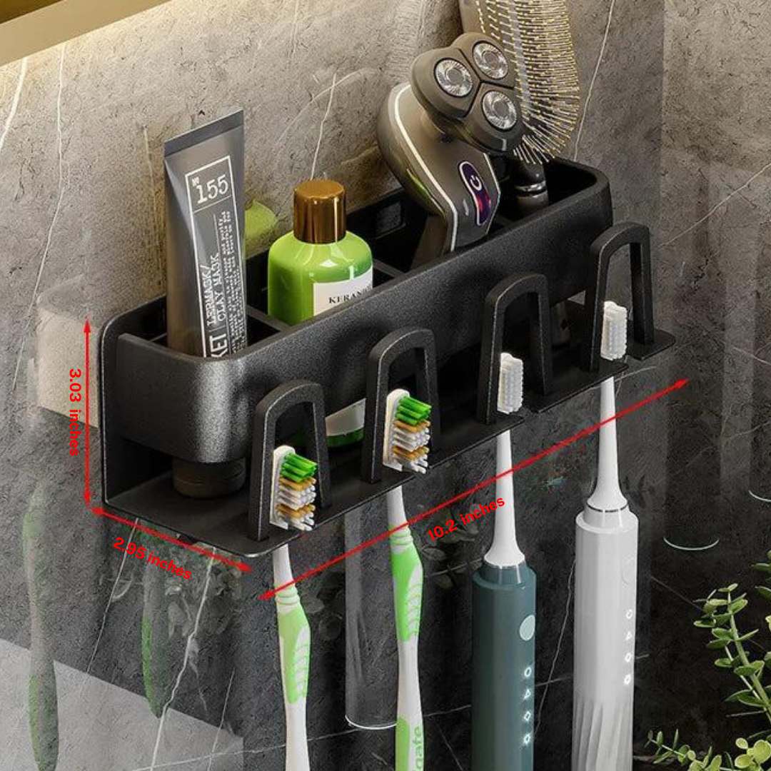 Modern Metal Wall-Mounted Toothbrush Holder