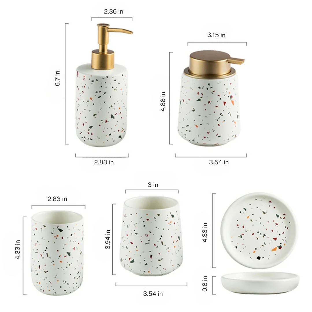 European Painted Ceramic Bathroom Accessories