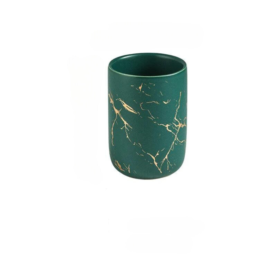 Marbled Gold Ceramic Cups